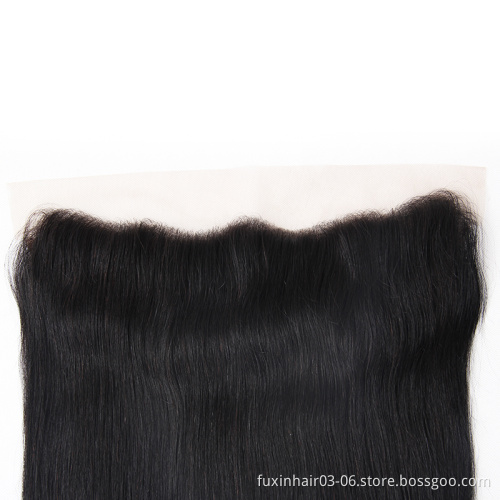 Wholesale Free Parting Lace Closure Human Hair Cheap 13*4 Lace Frontals Fuxin Factory Hair Toupee Natural 1b Natural Straight